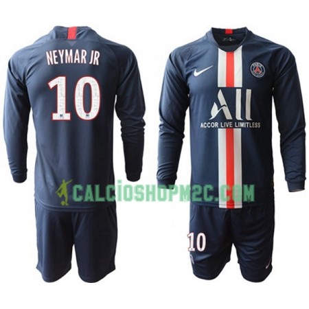 Paris Saint Germain NEYMAR JR 10 Bambino Maglia Prima 2019/2020 Manica Lunga (+ Pantaloncini)